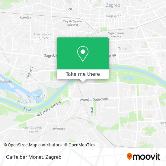 Caffe bar Monet map