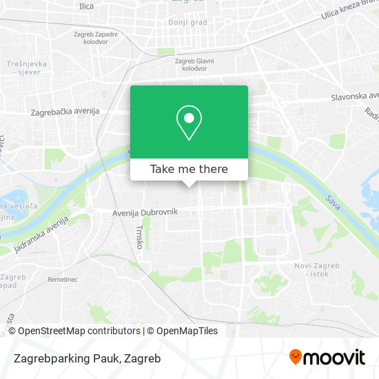 Zagrebparking Pauk map