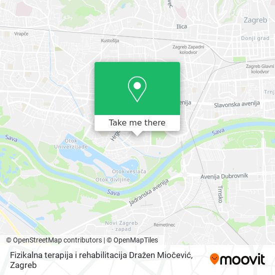Fizikalna terapija i rehabilitacija Dražen Miočević map