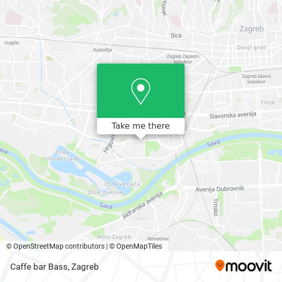 Caffe bar Bass map