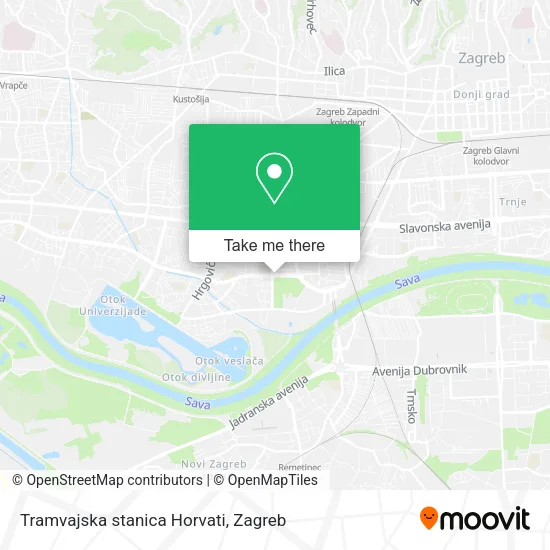 Tramvajska stanica Horvati map