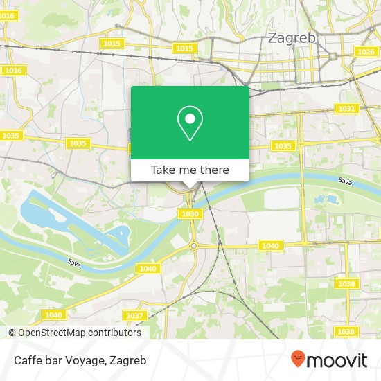 Caffe bar Voyage map