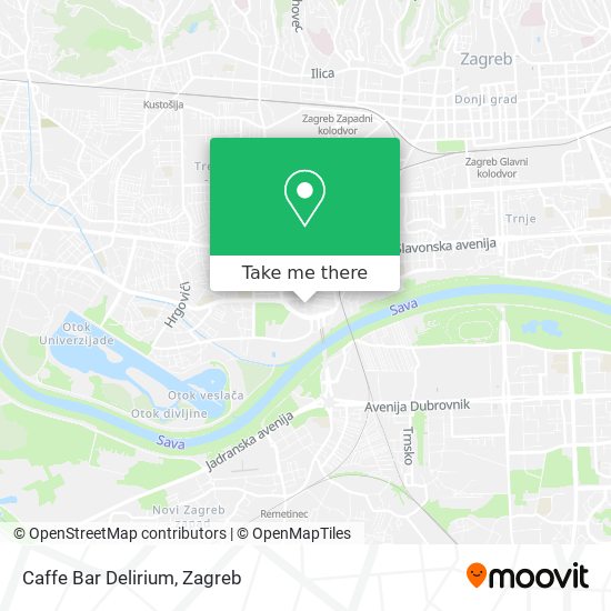 Caffe Bar Delirium map