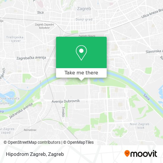 Hipodrom Zagreb map