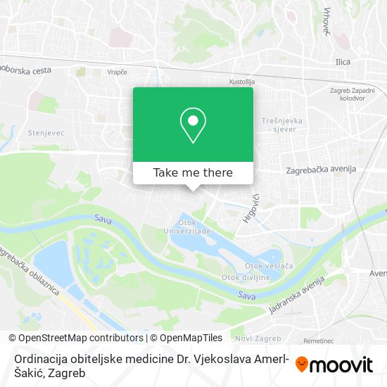 Ordinacija obiteljske medicine Dr. Vjekoslava Amerl-Šakić map