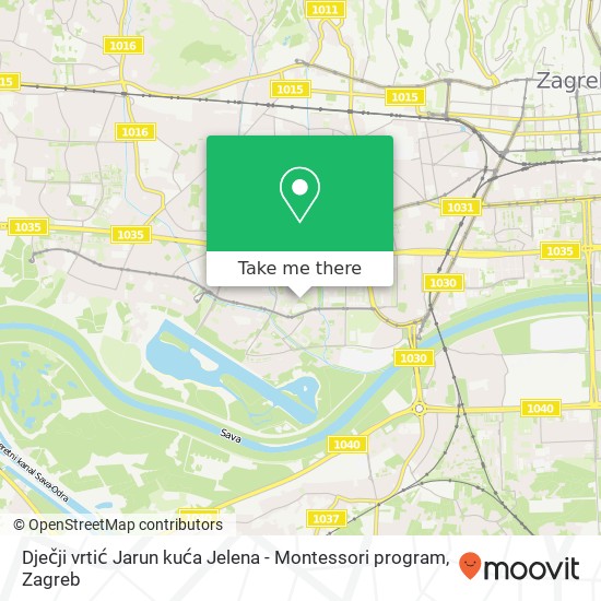 Dječji vrtić Jarun kuća Jelena - Montessori program map