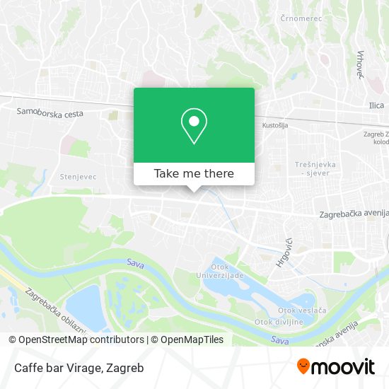 Caffe bar Virage map