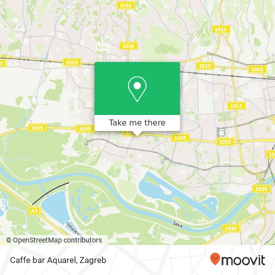 Caffe bar Aquarel map