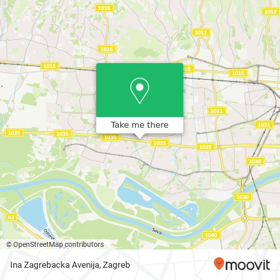 Ina Zagrebacka Avenija map