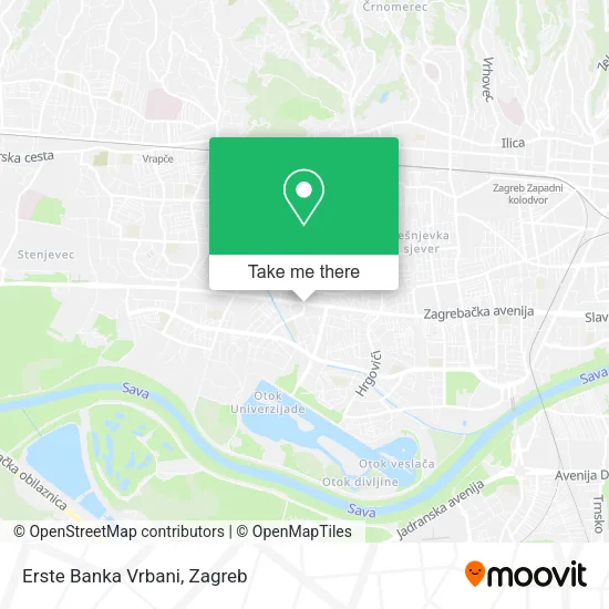 Erste Banka Vrbani map