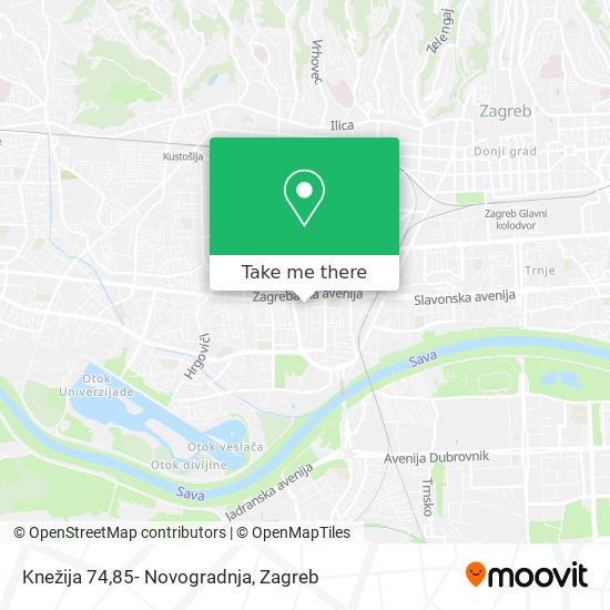 Knežija 74,85- Novogradnja map