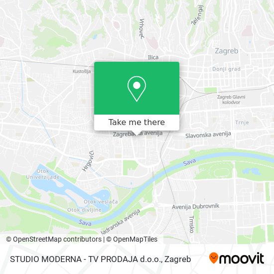 STUDIO MODERNA - TV PRODAJA d.o.o. map