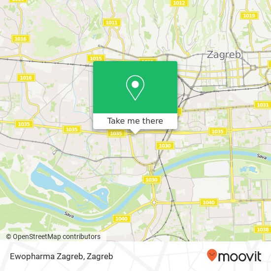Ewopharma Zagreb map