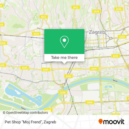 Pet  Shop "Moj Frend" map