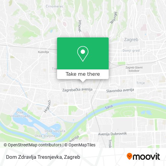 Dom Zdravlja Tresnjevka map