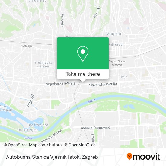 Autobusna Stanica Vjesnik Istok map