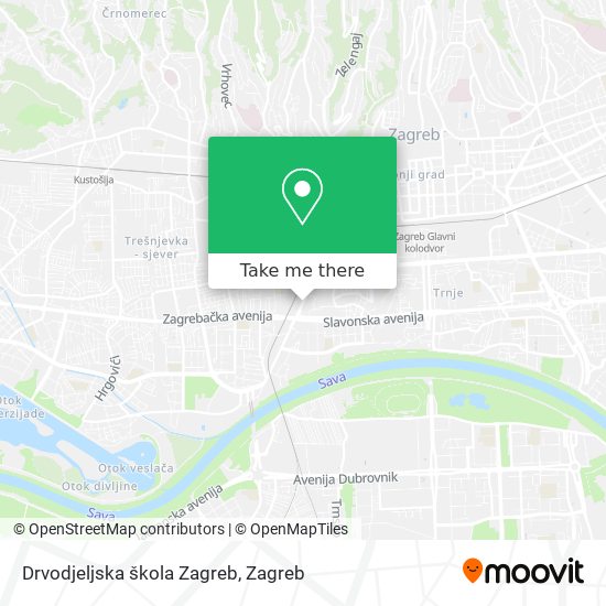 Drvodjeljska škola Zagreb map