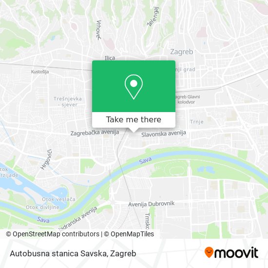 Autobusna stanica Savska map