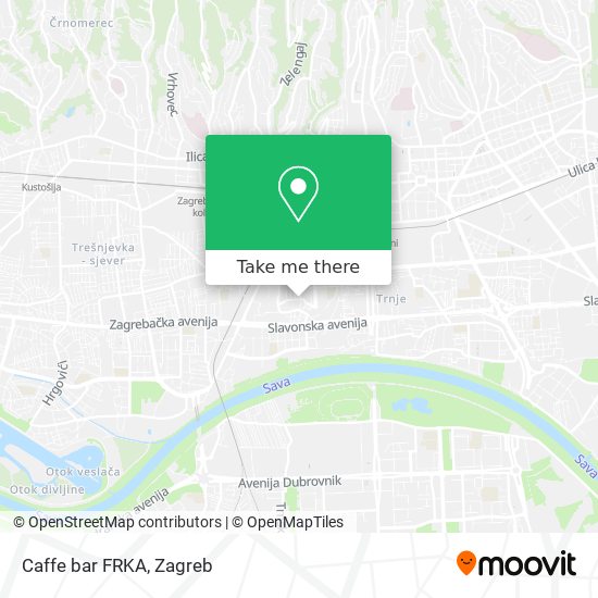 Caffe bar FRKA map