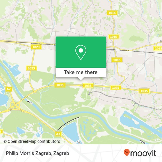 Philip Morris Zagreb map