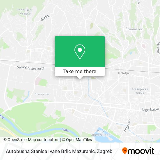 Autobusna Stanica Ivane Brlic Mazuranic map