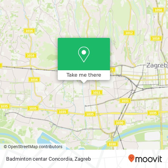 Badminton centar Concordia map