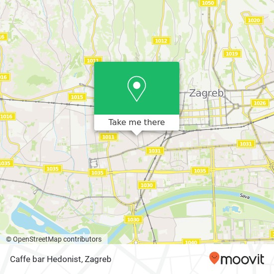Caffe bar Hedonist map