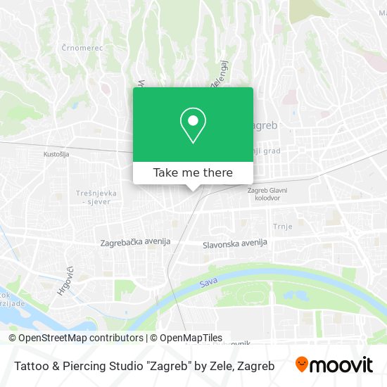 Tattoo & Piercing Studio "Zagreb" by Zele map