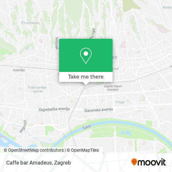 Caffe bar Amadeus map