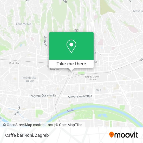 Caffe bar Roni map