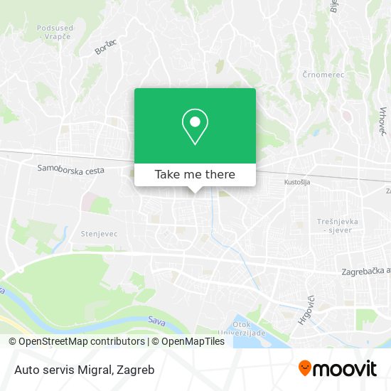 Auto servis Migral map