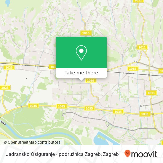 Jadransko Osiguranje - podružnica Zagreb map
