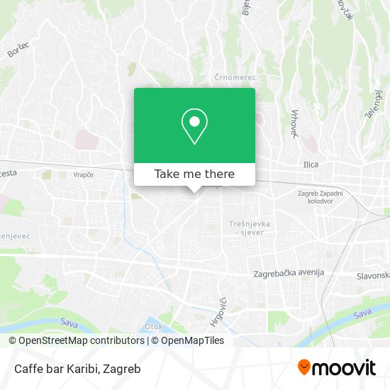 Caffe bar Karibi map