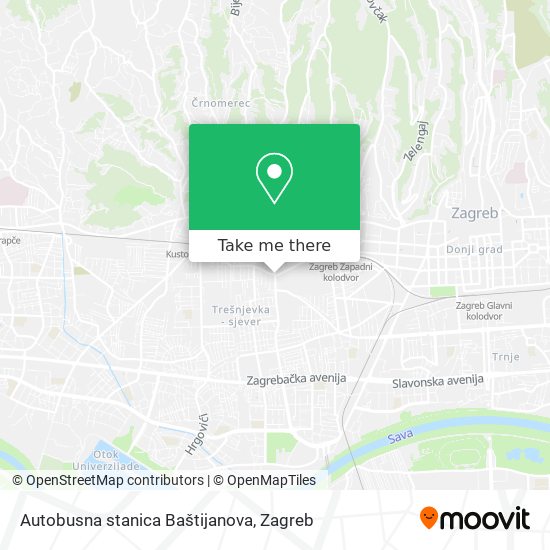 Autobusna stanica Baštijanova map