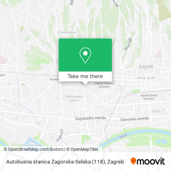 Autobusna stanica Zagorska-Selska (118) map