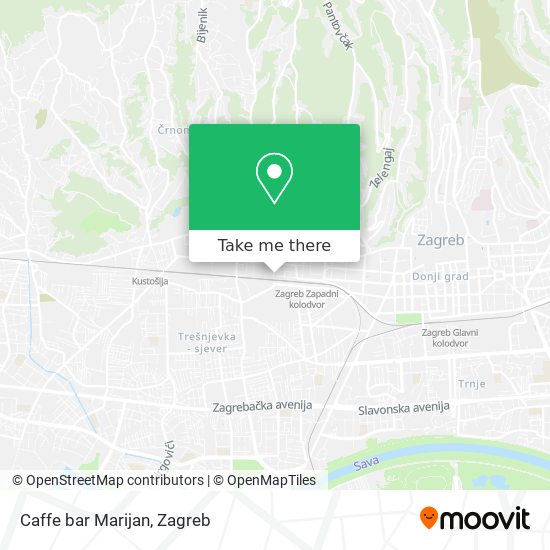 Caffe bar Marijan map
