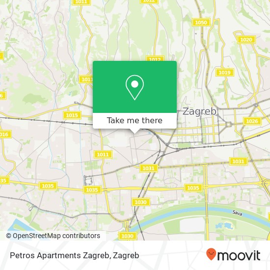 Petros Apartments Zagreb map