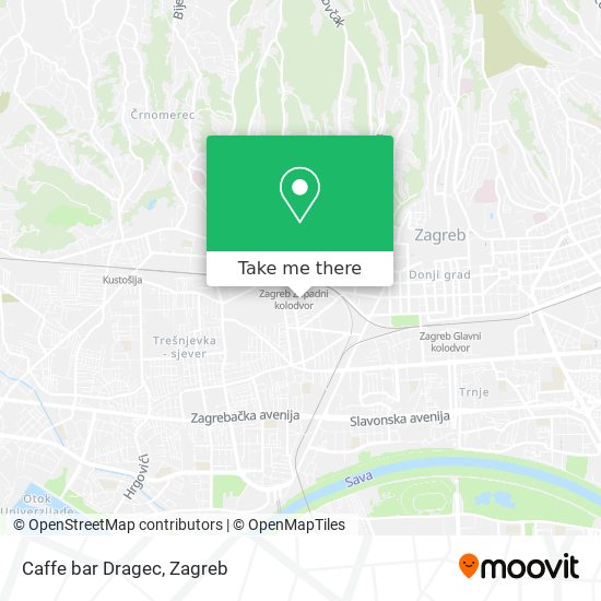 Caffe bar Dragec map