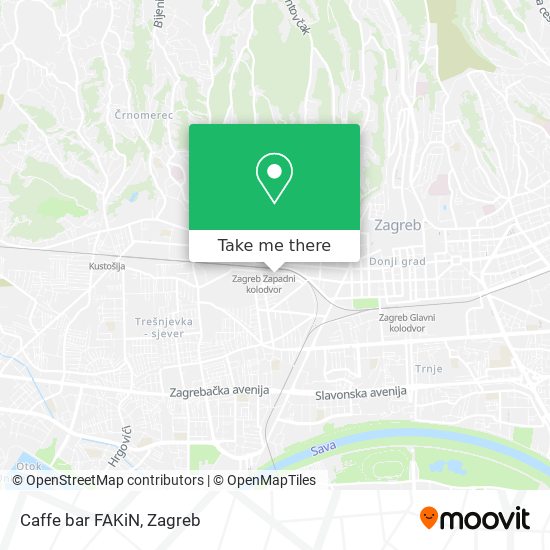 Caffe bar FAKiN map