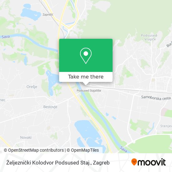 Željeznički Kolodvor Podsused Staj. map