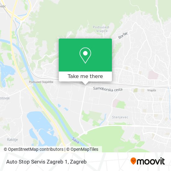 Auto Stop Servis Zagreb 1 map