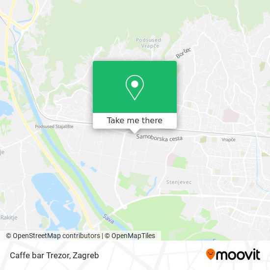 Caffe bar Trezor map