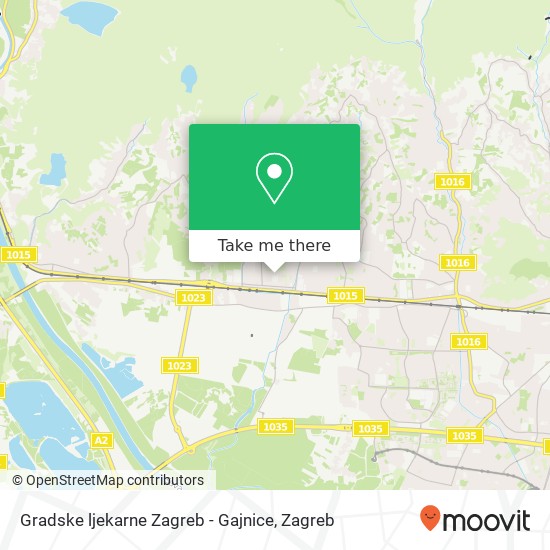 Gradske ljekarne Zagreb - Gajnice map