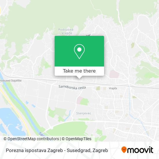 Porezna ispostava Zagreb - Susedgrad map