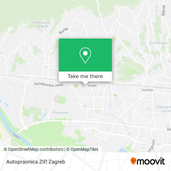 Autopraonica ZIP map