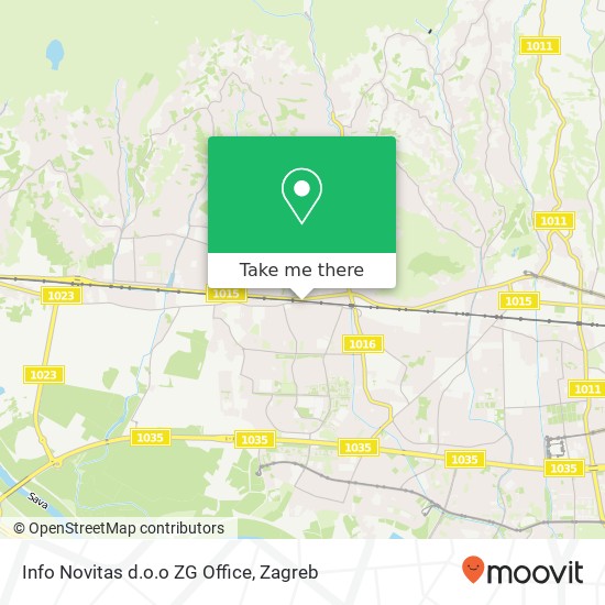 Info Novitas d.o.o ZG Office map