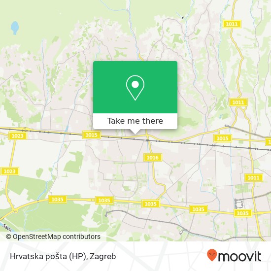 Hrvatska pošta (HP) map