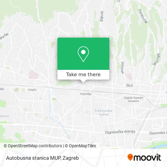 Autobusna stanica MUP map