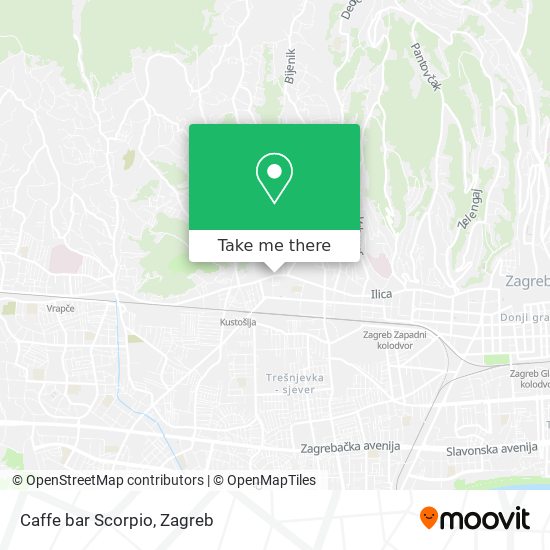 Caffe bar Scorpio map