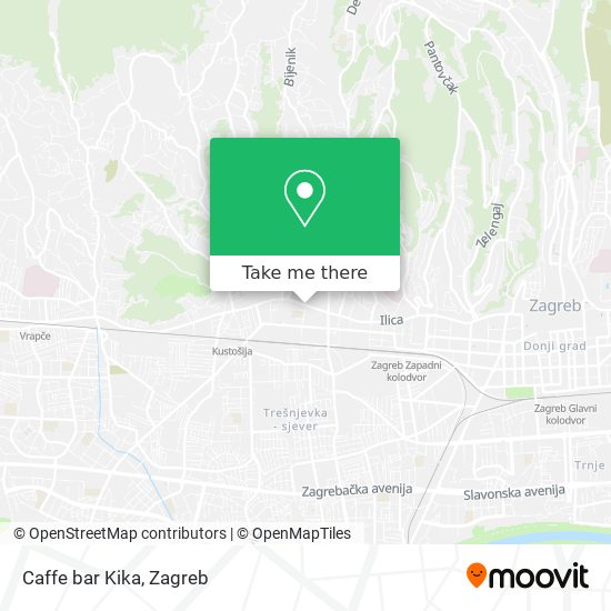Caffe bar Kika map